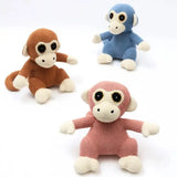 Knitted Coral Cotton Stuffed Monk Soft Toy - Omega Lifestyles