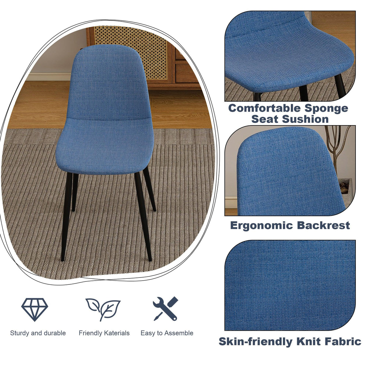 Farmhouse Industrial Dining Table With 4 Chairs - Omega Lifestyles