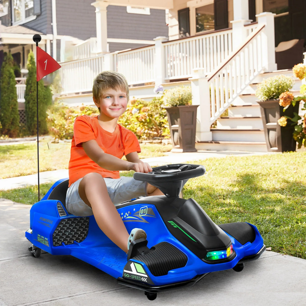 Electric Kid Drift Go Kart With Music And Lights - Omega Lifestyles