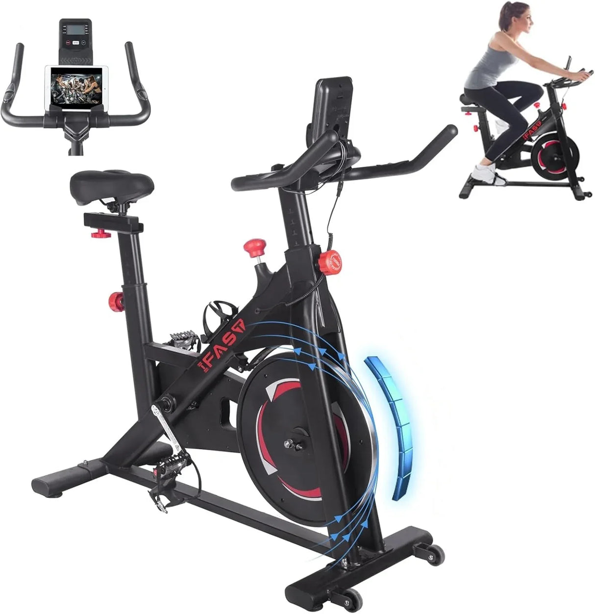 Indoor Magnetic Resistance Stationary Exercise Bike with Monitor - Omega Lifestyles