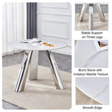 42-Inch Round Sintered Stone Dining Table With Chairs - Omega Lifestyles