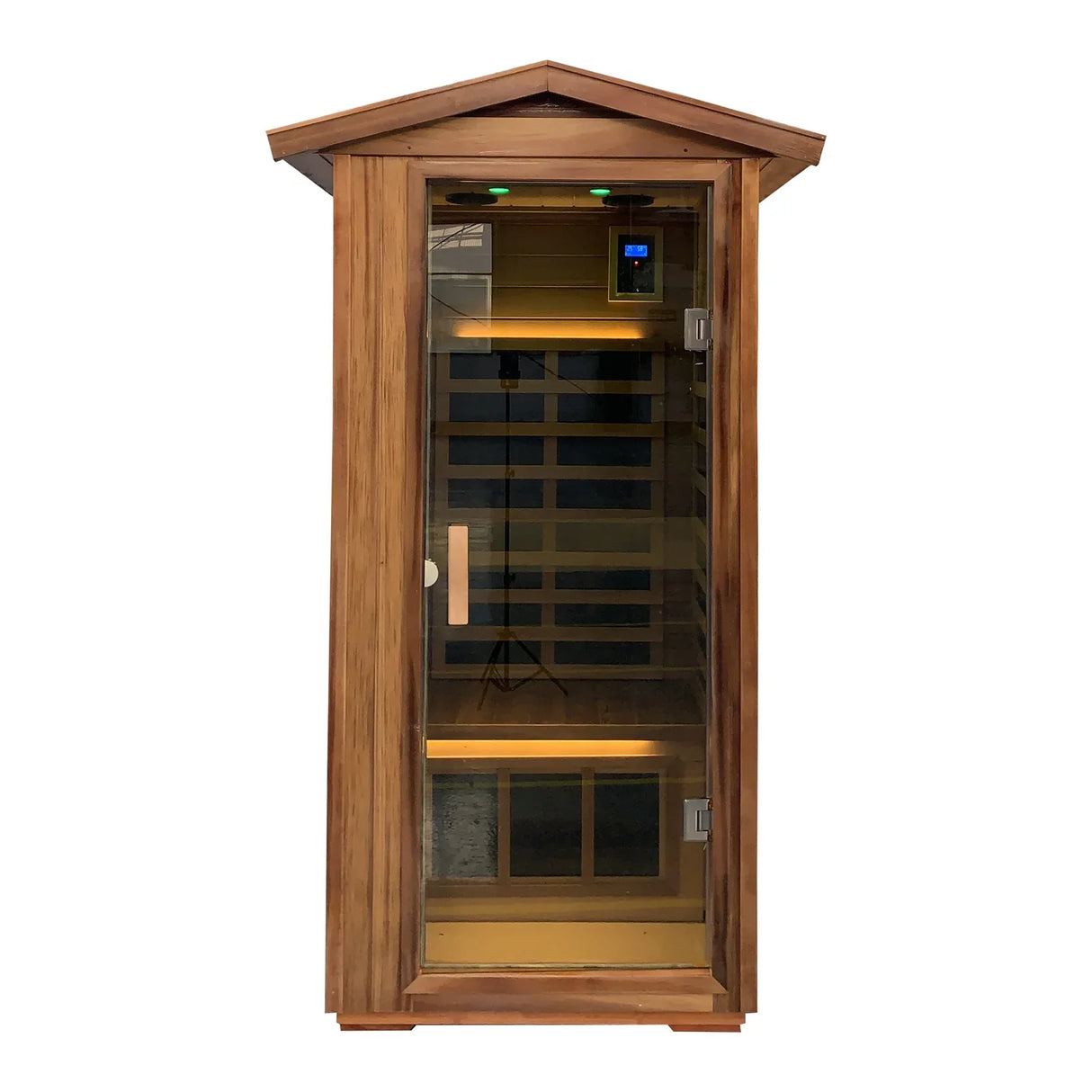 Outdoor Solid Wood Red Cedar 4-Person Infrared Sauna - Omega Lifestyles