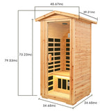 Far Infrared Old Fir Outdoor One-Person Sauna Room - Omega Lifestyles