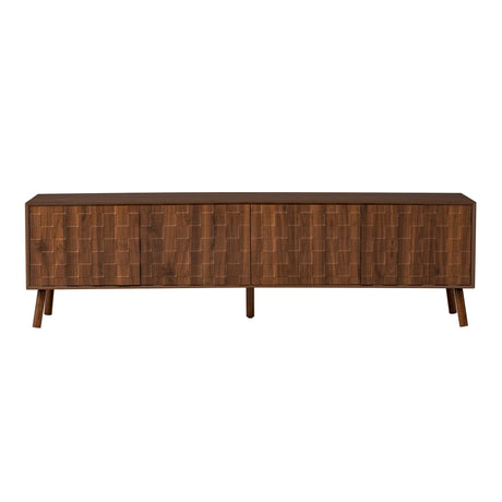 70-Inch Modern Walnut TV Stand With Soft-Closing Hinges - Omega Lifestyles