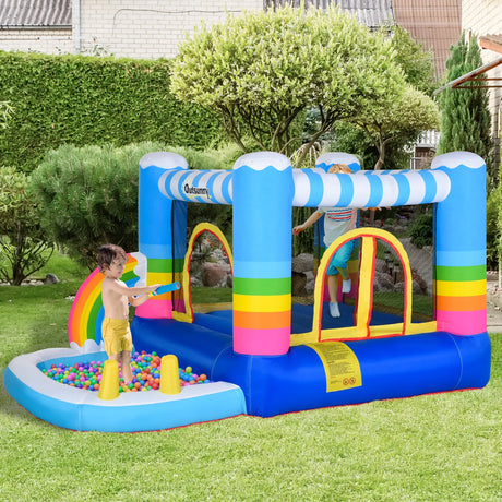 Inflatable Kids Bounce House With Trampoline Pool Slide - Omega Lifestyles