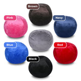 Minky Velvet Memory Foam Bean Bag Chair Navy - Omega Lifestyles