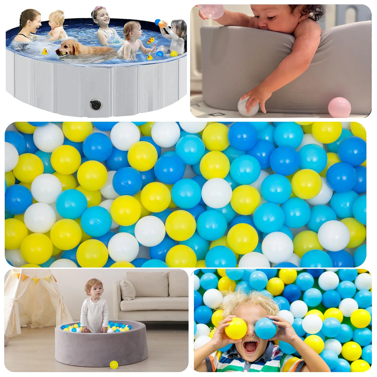 Pack of 1000 Non-Toxic BPA-Free Durable Ball Pit Balls - Omega Lifestyles