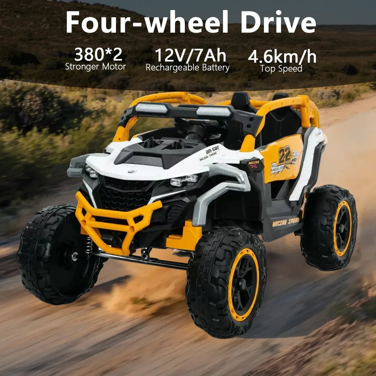 12V Remote Control 2-Seater Kids Ride On UTV Car - Omega Lifestyles