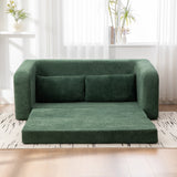 Convertible Chenille Loveseat Sofa Bed With Pillows - Omega Lifestyles
