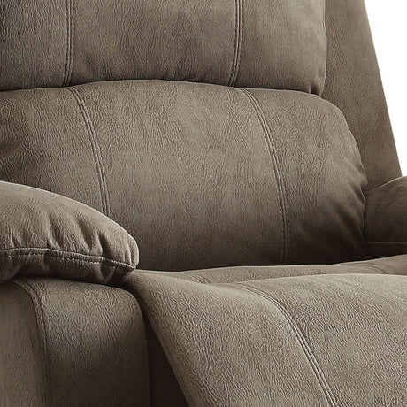 Grey Microfiber Memory Foam Manual Recliner Chair - Omega Lifestyles