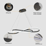 Modern LED Pendant Light Infinity Design Adjustable Height - Omega Lifestyles