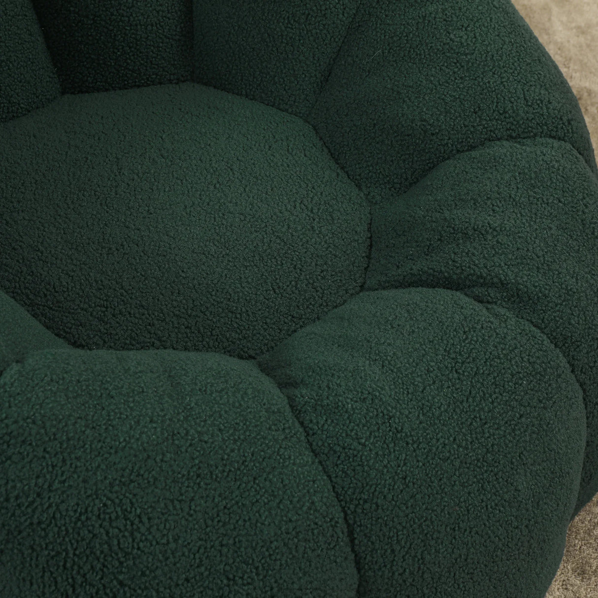 Plush Teddy Fabric Foam Filled Bean Bag Chair - Omega Lifestyles