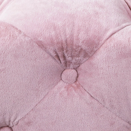 Pink Velvet Dice-Shaped Storage Ottoman With Foam Seat - Omega Lifestyles