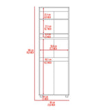 Black Wengue Rectangular Armoire With Three Shelves - Omega Lifestyles
