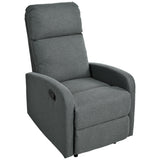Manual Adjustable Recliner Chair Charcoal Polyester Upholstery - Omega Lifestyles