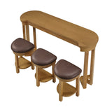4-Piece Solid Wood Bar Table Set With Padded Stools - Omega Lifestyles