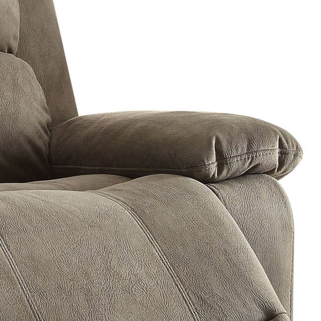 Grey Microfiber Memory Foam Manual Recliner Chair - Omega Lifestyles