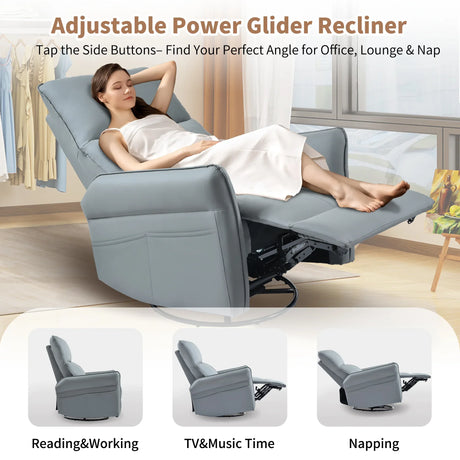360° Swivel Recliner Chair With Rocking And Reclining - Omega Lifestyles