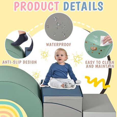 5-Piece Soft Foam Kids Climbing Blocks Indoor Play Set - Omega Lifestyles