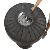 Cassara Resort Wicker Propane Outdoor Fire Pit Table