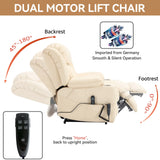 Dual Motor Power Lift Recliner Chair With Massage Heating - Omega Lifestyles