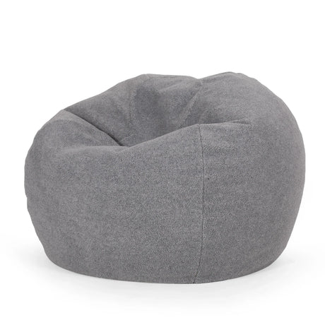 Cozy Rounded Foam Filled Fabric Bean Bag Chair - Omega Lifestyles