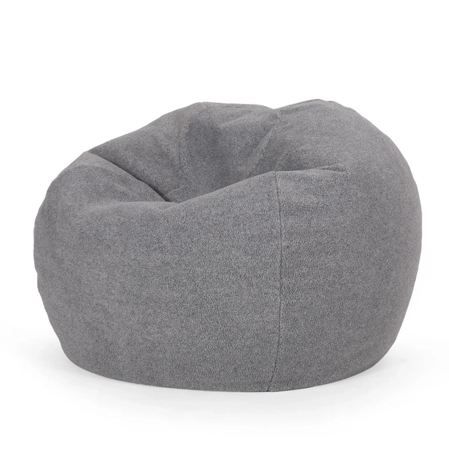Cozy Rounded Foam Filled Fabric Bean Bag Chair - Omega Lifestyles