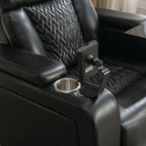Power Reclining PU Leather Home Theater Recliner Chair - Omega Lifestyles