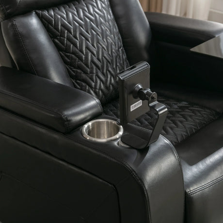 Power Reclining PU Leather Home Theater Recliner Chair - Omega Lifestyles