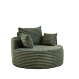 Corduroy Foam Modular Sleeper Chair No Assembly Required - Omega Lifestyles