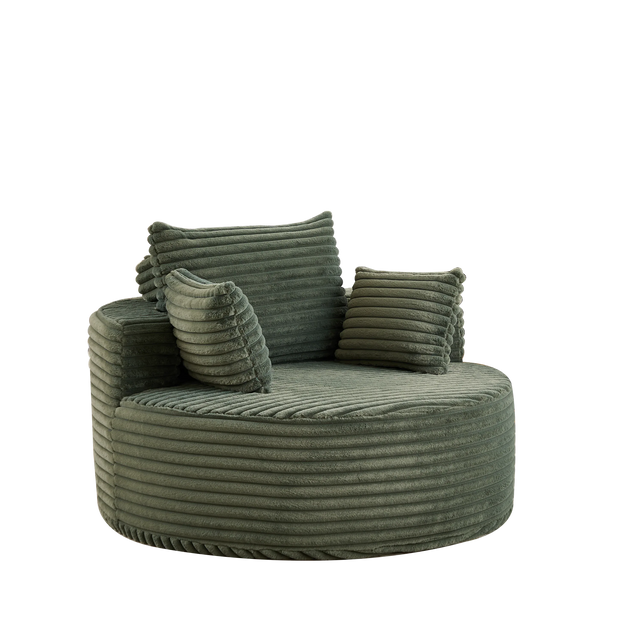 Corduroy Foam Modular Sleeper Chair No Assembly Required - Omega Lifestyles