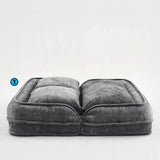 Convertible Adjustable Chenille Loveseat Lazy Sofa Bed - Omega Lifestyles