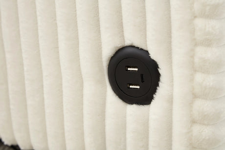 Corduroy Multifunctional Storage Ottoman Sofa With Table - Omega Lifestyles