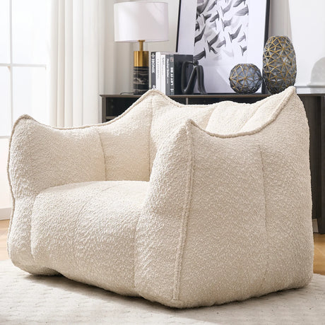 Chenille Bean Bag Chair With Resilient Foam - Omega Lifestyles