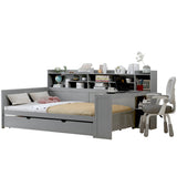 Multi-Functional Wooden Bed Frame With Trundle And Desk - Omega Lifestyles