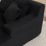 Corduroy Foam Left Armrest Chaise Lounge Chair - Omega Lifestyles