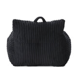 Medium-Soft Corduroy Bean Bag Chair With Footstool - Omega Lifestyles