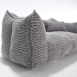 Dual Chenille Bean Bag Chair With High Resilience Foam Core - Omega Lifestyles