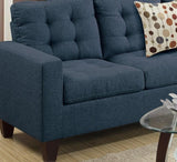 4-Piece Navy Modular Polyfiber Tufted Sectional Sofa Set - Omega Lifestyles
