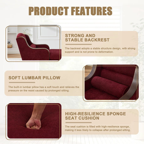 Oversized Chenille Fabric Recliner Lounge Chair With Storage - Omega Lifestyles