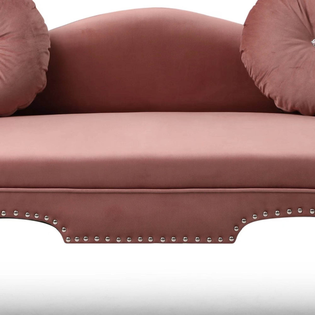 Modern Velvet Upholstered Loveseat Sofa With Pillows - Omega Lifestyles