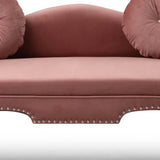 Modern Velvet Upholstered Loveseat Sofa With Pillows - Omega Lifestyles