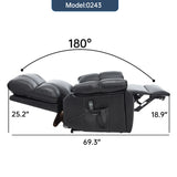 Medium Firm Faux Leather Power Lift Massage Recliner Chair - Omega Lifestyles