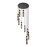 Modern Industrial 9-Light Adjustable Iron Pendant Chandelier - Omega Lifestyles