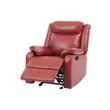 Red PU Padded Arm Recliner Chair With Foam Cushion