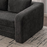 Convertible Chenille Loveseat Sofa Bed With Pillows - Omega Lifestyles