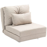 Convertible Folding Linen Floor Sofa Bed With Adjustable Backrest - Omega Lifestyles
