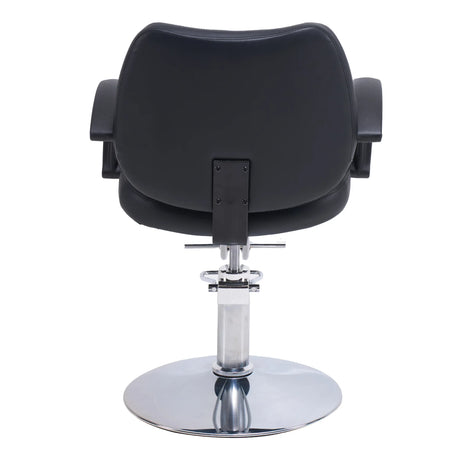 Adjustable Height Black PU Leather Barber Chair - Omega Lifestyles