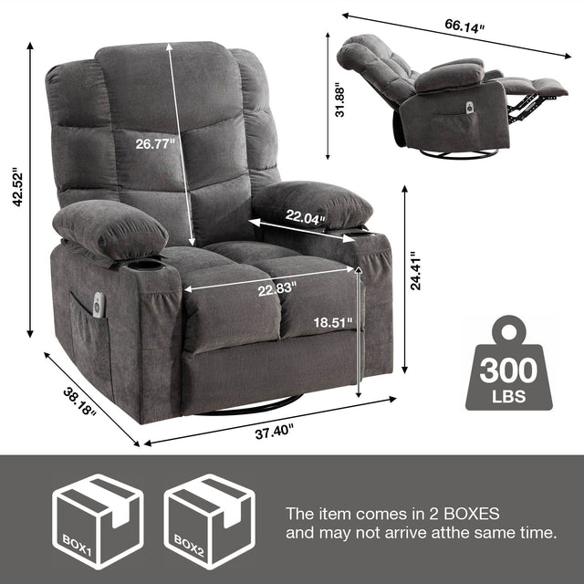 Soft Rocking Massage Recliner Chair With Heating - Omega Lifestyles