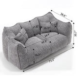 Dual Chenille Bean Bag Chair With High Resilience Foam Core - Omega Lifestyles